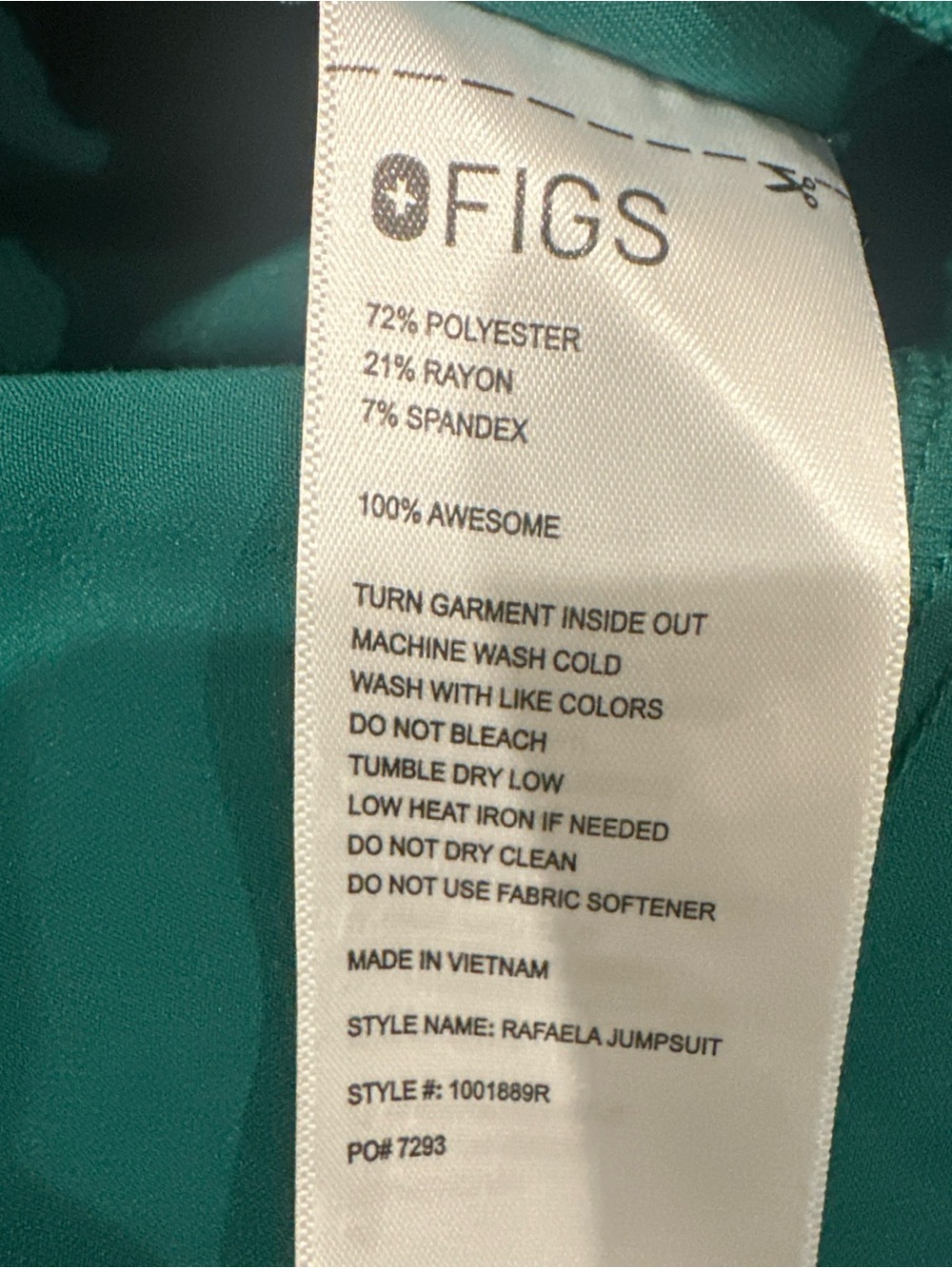 Figs Women Size XL Technical Collection Rafaela Jogger Scrub Jumpsuit #1001889R - Picture 15 of 16